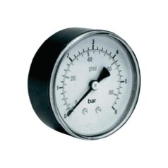 Air pressure gauge 40 mm ø fitting G1/8 backside (0-80 PSI) Air Pressure Gauge White face, 0-80 PSI, backside fitting: G1/8