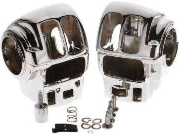 96-07 Touring96-up Style Switch Housing Kit For models with radio and cruise control Chrome 1"
