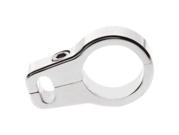 Cable Clamp For dual throttle cable and 1" diameter tubing Chrome