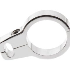 Cable Clamp For dual throttle cable and 1 1/4" diameter tubing Chrome