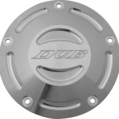 99-17 Dyna, 00-17 Softail, 99-16 Touring, (except 15-16 FLHTKL, 15-16 FLHTCUL)Logo Derby Cover 5-hole Polished
