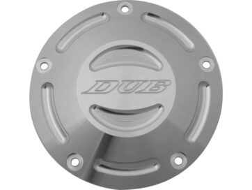 99-17 Dyna, 00-17 Softail, 99-16 Touring, (except 15-16 FLHTKL, 15-16 FLHTCUL)Logo Derby Cover 5-hole Polished