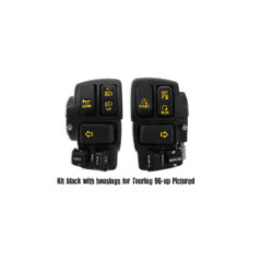96-13 Sportster, 96-11 Dyna, 96-10 Softail, 02-17 V-Rod96-up Backlit Hand Control Switch and Housing Kit Chrome