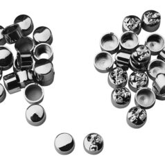 Dome Bolt Cover Set 1/4" Chrome