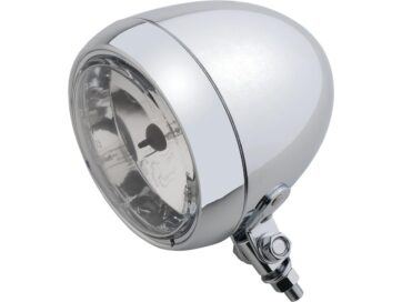 Smooth 4 1/2" Headlight Chrome Halogen