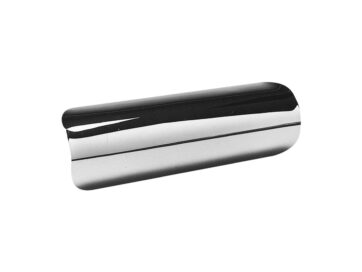 Straight Universal Heat Shield Smooth Black 1,75"