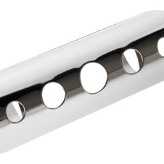 Straight Universal Heat Shield Drilled Chrome 1,75"