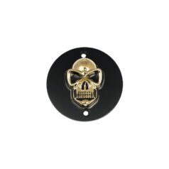70-03 SportsterSkull Point Cover 2-hole, vertical Black Gold