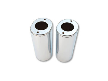 49-65 Panhead, 66-84 FL Shovel, 86-17 Softail, 86-13 TouringFork Slider Cover +2" Chrome