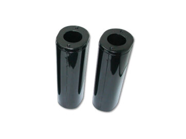 49-65 Panhead, 66-84 FL Shovel, 86-17 Softail, 86-13 TouringFork Slider Cover +2" Black Gloss