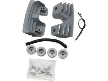 04-17 Dyna, 01-17 Softail, 99-16 Touring, 09-16 TrikeNatural Hi-Lighted Finned Headbolt Covers