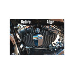 99-06 Dyna, 00-06 Softail, 99-06 TouringBlack Hi-Lighted Finned Headbolt Covers T/C Carburator 99-06