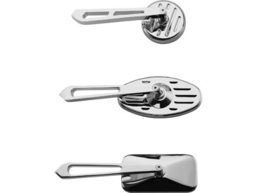 Custom Oval Mirror Long stem Chrome