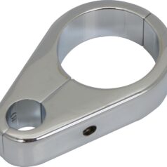 Cable Clamp For clutch cable and 1 1/8" diameter tubing Chrome