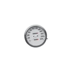 68-84 FL Shovel, 71-84 FX ShovelSpeedometer for Fat Bob Scale: 220 km/h; ; Scale Color: white; Ratio 1:1