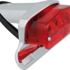 Lucas Taillight with License Plate Bracket Chrome Red Dual Filament