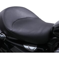 04-20 Sportster, (except 08-10 XR1200, 10-13 XR1200X)BIGIST Solo Vinyl Seat Black Vinyl