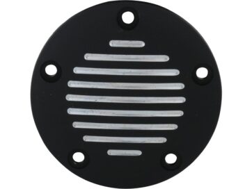 99-16 Touring, 00-17 Softail, 99-17 Dyna, 09-16 TrikeStanza Point Cover 5-hole Black Cut