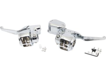 14-20 SportsterSportster 14-up Handlebar Control Kit Chrome 1/2" Cable Clutch Non-ABS Single Disc