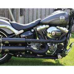 11-16 SoftailFat Tommy Headers Heatshield black hole Black