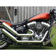 11-16 SoftailUpswept 2-2 Headers Heatshield black smooth Black