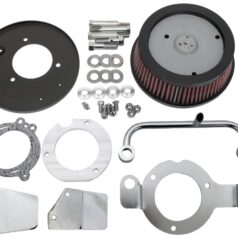 18-24 Softail, 17-24 Touring, (except 23-24 FLHXSE, 23-24 FLTRXSE, 24 FLHX, 24 FLTRX, 24 FLTRXSTSE), 17-24 TrikeHigh Performance Air Cleaner With Breather Kit for Milwaukee Eight Chrome Servo Motor Cover, Breather Tube and Bracket Chrome