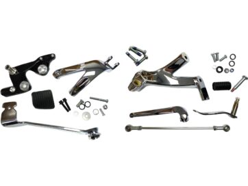 18-19 FXLR, 18-20 FXBB, 20-24 FXST, 21-24 FXBBS, 21-24 FXLRS, 22-24 FXLRST, 22 FXRSTMid Control to Forward Control Conversion Kit for Softail Milwaukee Eight Chrome