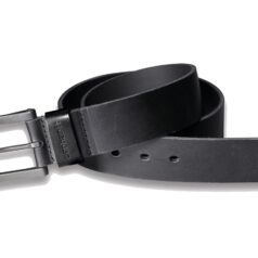 Burnished Leather Box Buckle Belt