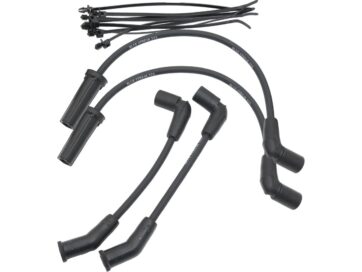 18-24 Softail, (except 19-20 FXDRS 114)Triple Silicone Spark Plug Wire Set Set of 4 Cables Black