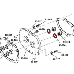 00-20 RevTech 5 in 4, 00-20 RevTech 5 in 4 KickerM&C/SHFT OUTER SPACER Main and Countershaft Outer Spacer