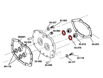 00-20 RevTech 5 in 4, 00-20 RevTech 5 in 4 KickerM&C/SHFT OUTER SPACER Main and Countershaft Outer Spacer