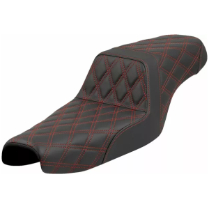 Step-Up  - Lattice Stitch Red  -  Sportster 04-22