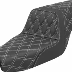 Step-Up  - Lattice Stitch white  -  Sportster 04-22