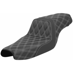 Step-Up  - Lattice Stitch white  -  Sportster 04-22