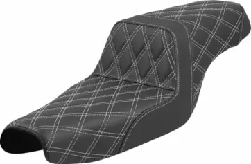 Step-Up  - Lattice Stitch white  -  Sportster 04-22