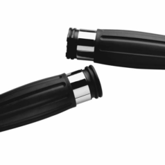 81-84 FL Shovel, 81-84 FX Shovel, 85-94 FX Model, 81-95 Sportster, 91-95 Dyna, 84-95 Softail, 85-95 TouringVintage Grips with Chrome accents Black 1" Throttle Cables