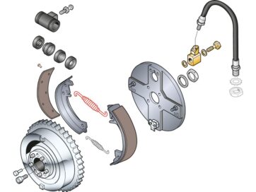 63-65 Panhead, 66-72 FL Shovel, 71-72 FX Shovel(5)SPR BRAKE SHOE U/ FL 63-72