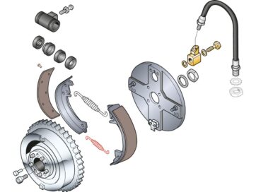 63-65 Panhead, 66-72 FL Shovel, 71-72 FX Shovel(5)SPR BRAKE SHOE LWR FL 63-7