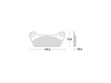 80-84 FLT, 81-84 FLTC, 81-84 FLH, 83-84 FLHT, 83-84 FLHTC, 83-84 FLHTPOrganic Replacement Brake Pads Organic Rear