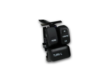 96-06 Touring, 02-06 V-Rod, 96-06 Softail, 96-06 Dyna, 96-06 Sportster96-up Ergonomic Handlebar Switch Kit Left Side, Black Switches