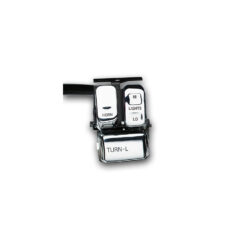 96-06 Touring, 02-06 V-Rod, 96-06 Softail, 96-06 Dyna, 96-06 Sportster96-up Ergonomic Handlebar Switch Kit Left Side, Chrome Switches