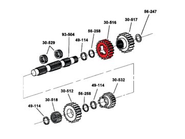 00-20 RevTech 5 Speed Close RatioR/T 5 Speed 2.94R 1ST GEAR COUNTER