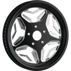 82-84 FL Shovel, 85-94 FX Model, 91-99 Dyna, 87-99 Softail, 86-03 TouringSpeed Star Belt Pulley Black 1 1/2" 70 teeth