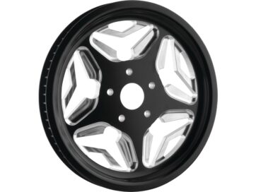 82-84 FL Shovel, 85-94 FX Model, 91-99 Dyna, 87-99 Softail, 86-99 TouringSpeed Star Belt Pulley Black 1 1/2" 65 teeth