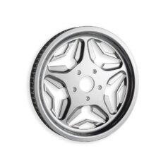 82-84 FL Shovel, 85-94 FX Model, 91-99 Dyna, 87-99 Softail, 86-99 TouringSpeed Star Belt Pulley Chrome 1 1/2" 65 teeth