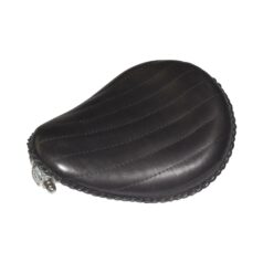 13" Bad Ass Vertical Solo Seat Black Leather