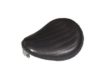 13" Bad Ass Vertical Solo Seat Black Leather