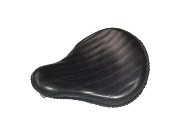 16" Bad Ass Vertical Solo Seat Black Leather