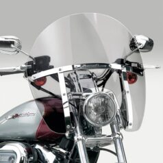 88-20 Sportster, (except 09-10 XR1200, 10-12 XR1200X, 10-20 XL1200X, 18 XL1200X ANX, 19-20 XL1200XS, 19-20 XL1200CX), 87-94 FXLR, 87 FXRC, 82-84, 89-94 FXR, 82-84, 89-92 FXRS, 86, 89 FXRSL, 83-84, 89-92 FXRT, 90-93, 96-98 FXRS_CON, 90-93 FXRSSP, 84 FXRSDG, 94-95 FXDS_CON, 93-03 FXDL, 95-03 FXD, 99 FXRS_CONV, 99-03 FXDX, 92-93 FXD_DAY, 92-93 FXDC, 04-05 FXDI, 04-05 FXDLI, 04-05 FXDXI, 05 FXDCISwitchBlade Chopped Quick Release Windshield Height: 21,1", Width: 22,2" Light Smoke