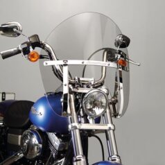06-17 Dyna, (except 06 FXDWGI, 07-08, 10-12, 14-17 FXDWG, 08-12, 14-17 FXDF, 10 FXDFSE2, 13 FXDWG103, 13 FXDF103, 09 FXDFSE), 08 FXCW, 08-11 FXCWCSwitchBlade Chopped Quick Release Windshield Height: 23,1", Width: 22,4" Light Smoke